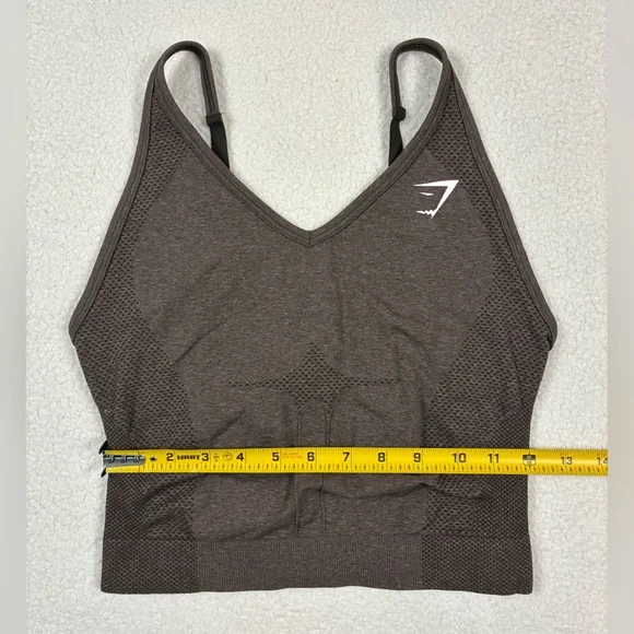Gymshark Vital Seamless Midi Tank in Chocolate Brown Size Medium - Picture 7 of 7